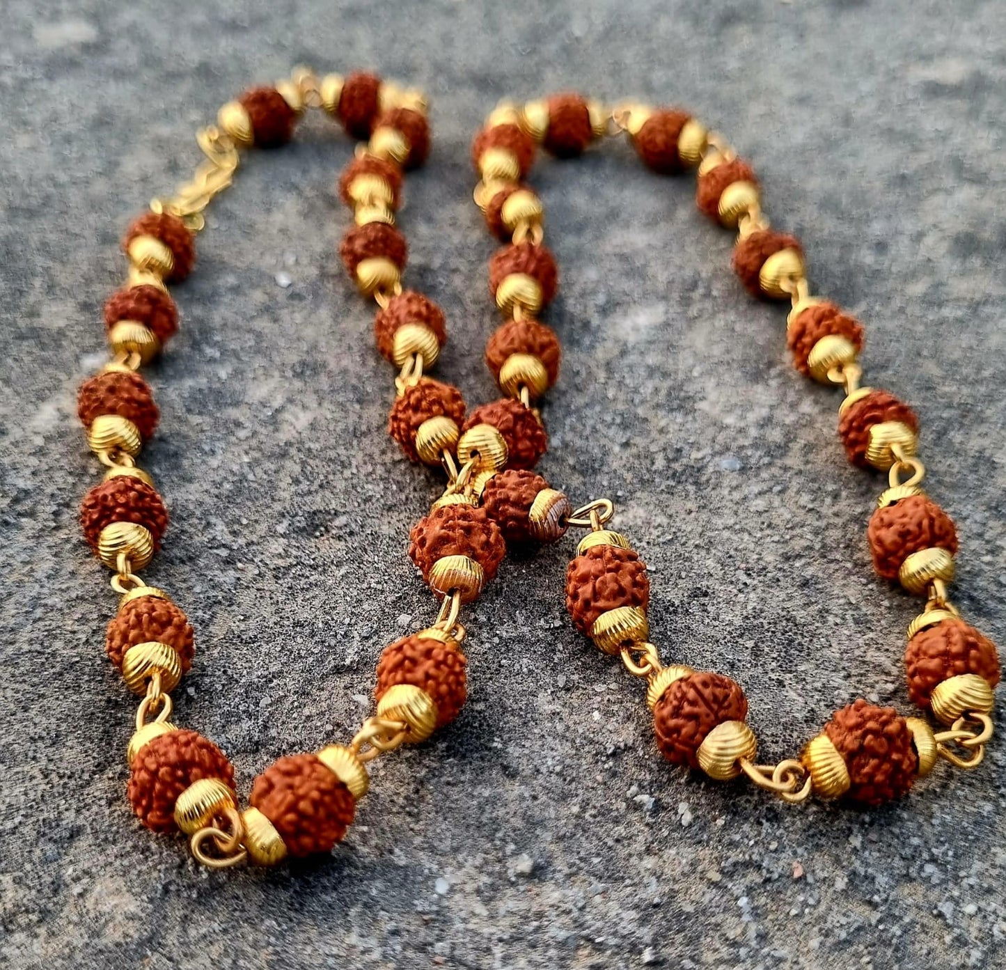 Rudraksha Mala With Golden Plate
